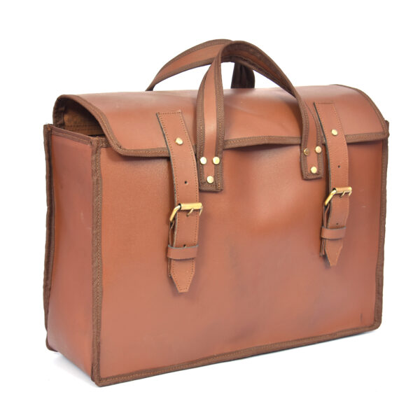 Flap Closing Leather Tool Bag - Image 7