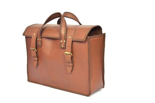 Flap Closing Leather Tool Bag - Image 6