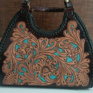 WOMEN'S HAND CARVING LEATHER SLING BAG