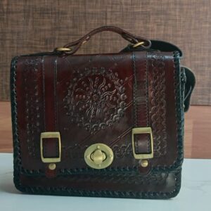 WOMEN'S HAND CARVING LEATHER SLING BAG